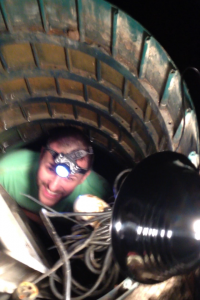 me in the septic tank at newtown