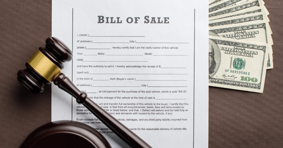 Why you need a bill of sale at closing