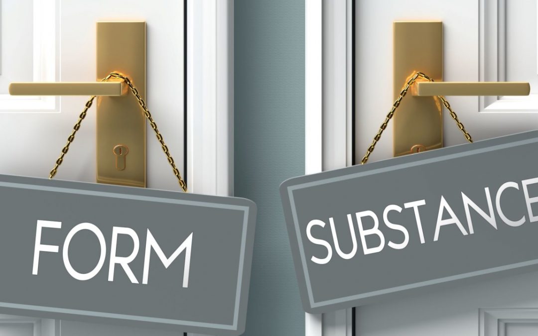 Substance over form